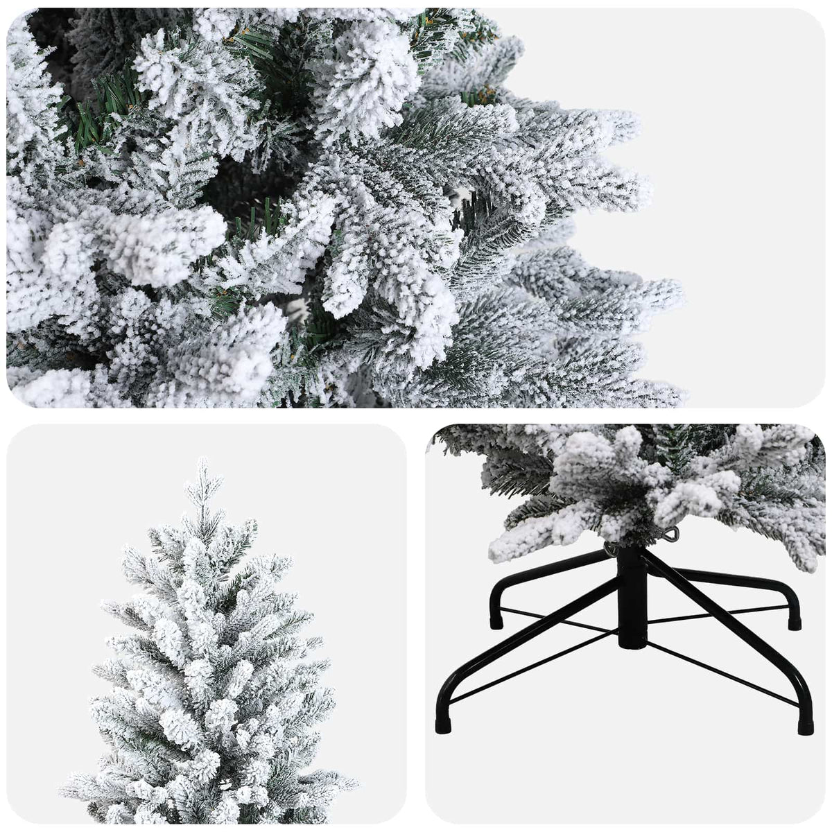 vidaXL Artificial Hinged Christmas Tree 240 cm PVC and PE 4