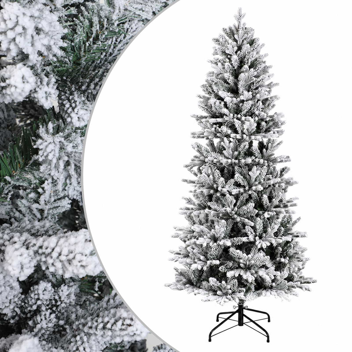 vidaXL Artificial Hinged Christmas Tree 240 cm PVC and PE 2