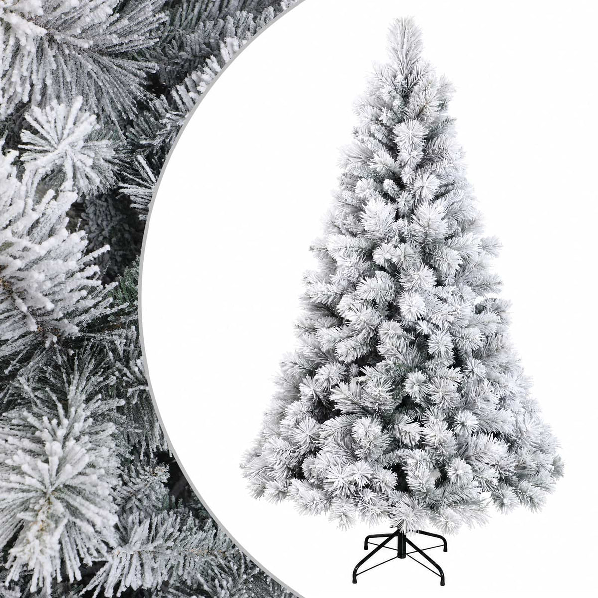 vidaXL Artificial Hinged Christmas Tree 240 cm PVC and Metal 2