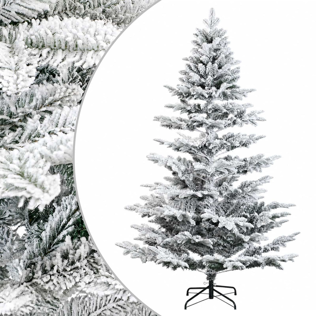 Artificial Christmas Tree with Bauble 150 LEDs Green and white 240 cm without LED