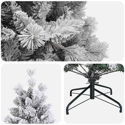 vidaXL Artificial Hinged Christmas Tree 240 cm PVC and Metal 4