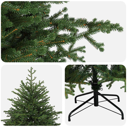 vidaXL Artificial Hinged Christmas Tree 240 cm PVC and Metal Green 4