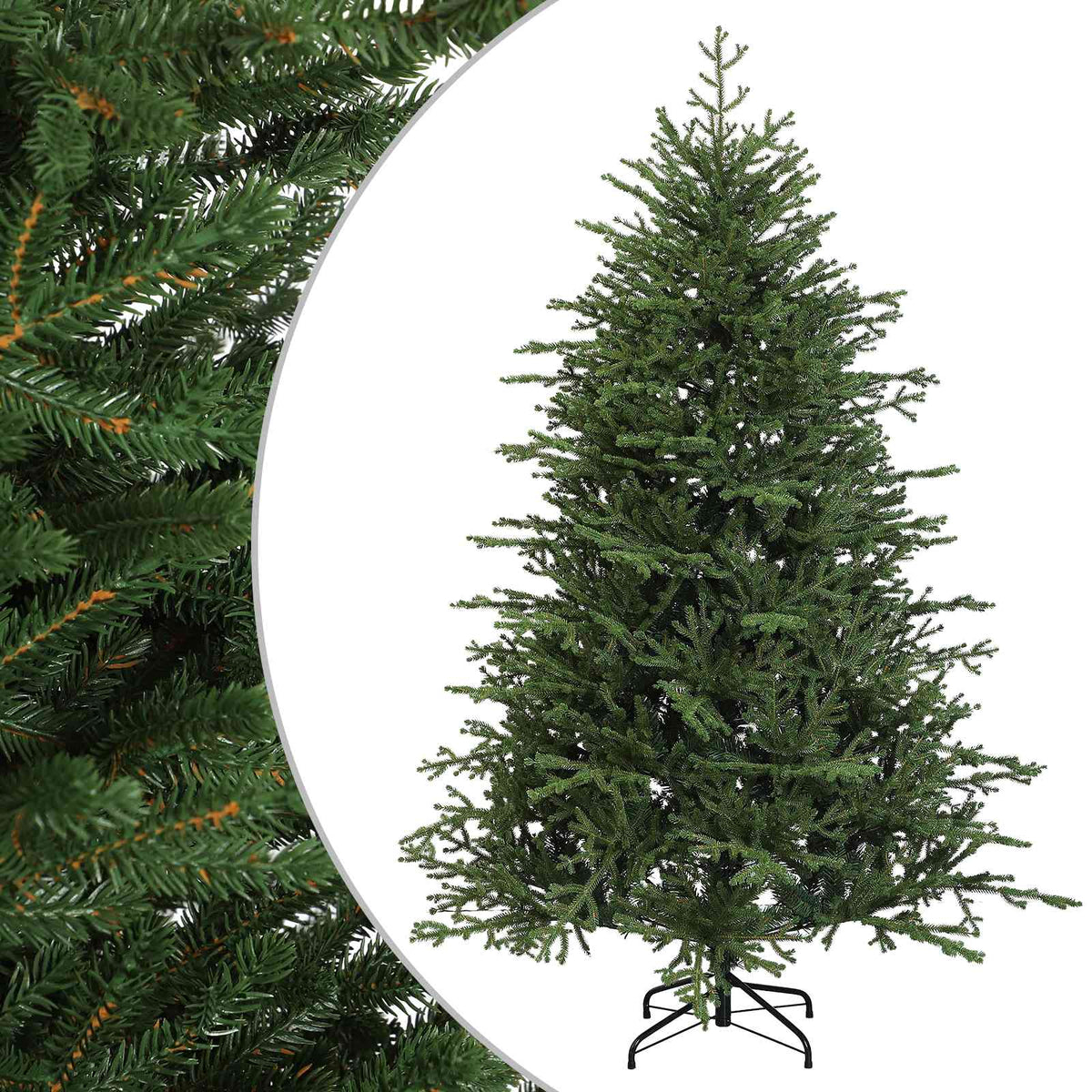vidaXL Artificial Hinged Christmas Tree 240 cm PVC and Metal Green 2