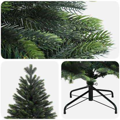 vidaXL Artificial Hinged Christmas Tree 240 cm PVC and Metal Green 4