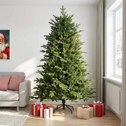 vidaXL Artificial Hinged Christmas Tree 240 cm PVC and Metal Green 1