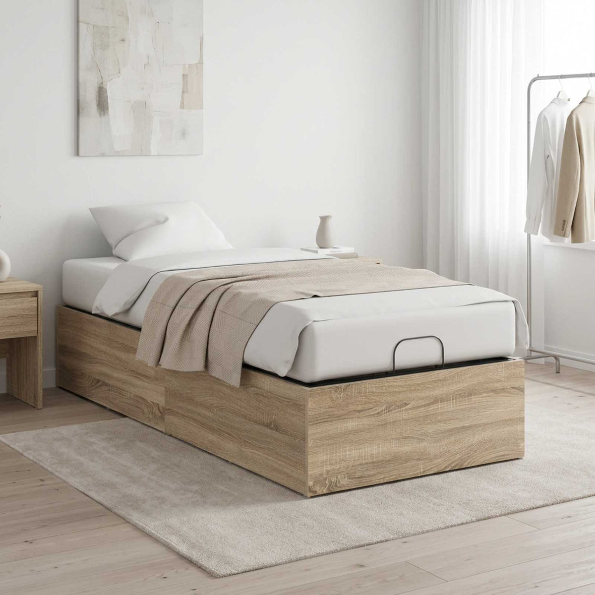 Bed Surround for Adjustable Bed Base Length 190 cm Sonoma oak 90 cm