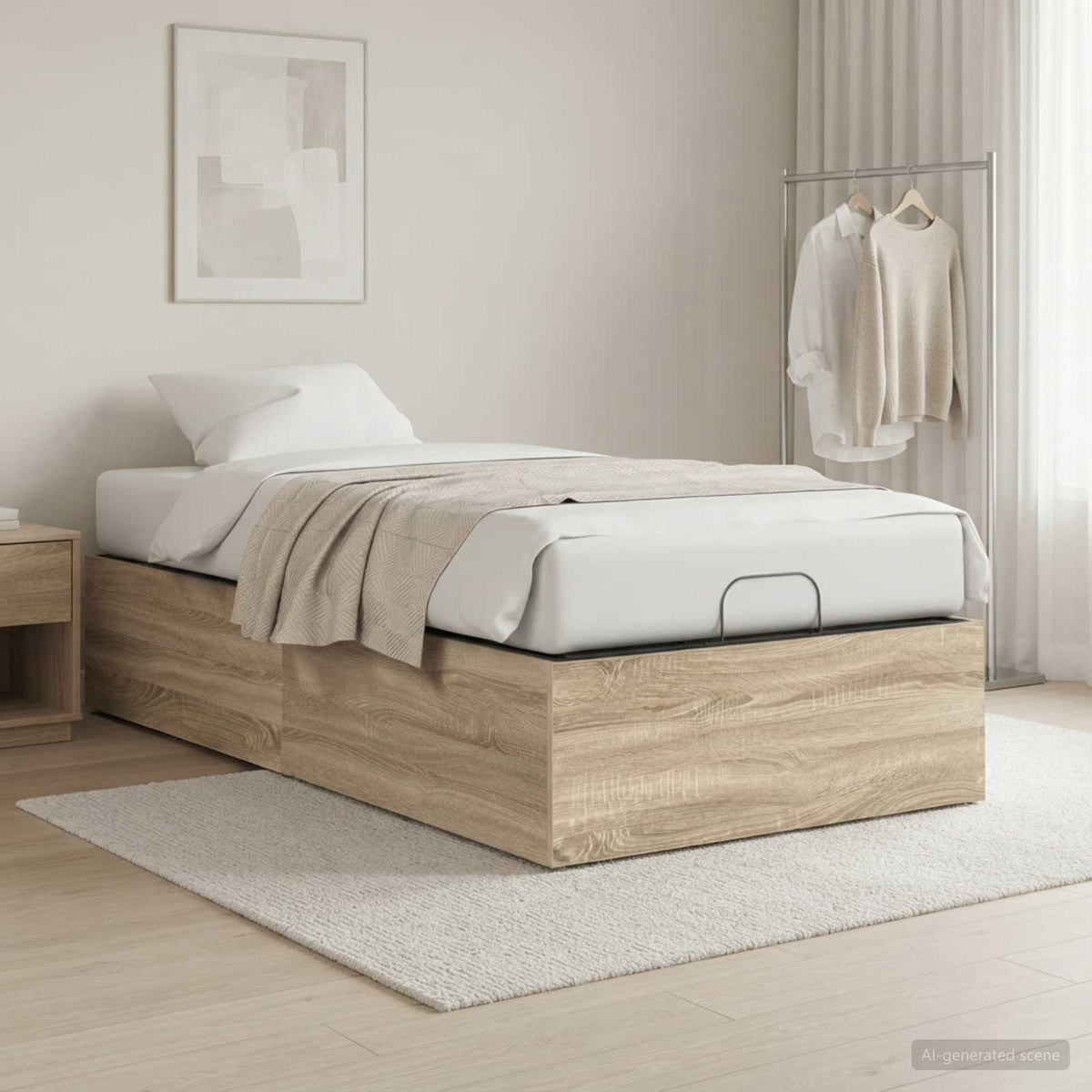 Bed Surround for Adjustable Bed Base 90 x 200 cm Sonoma oak