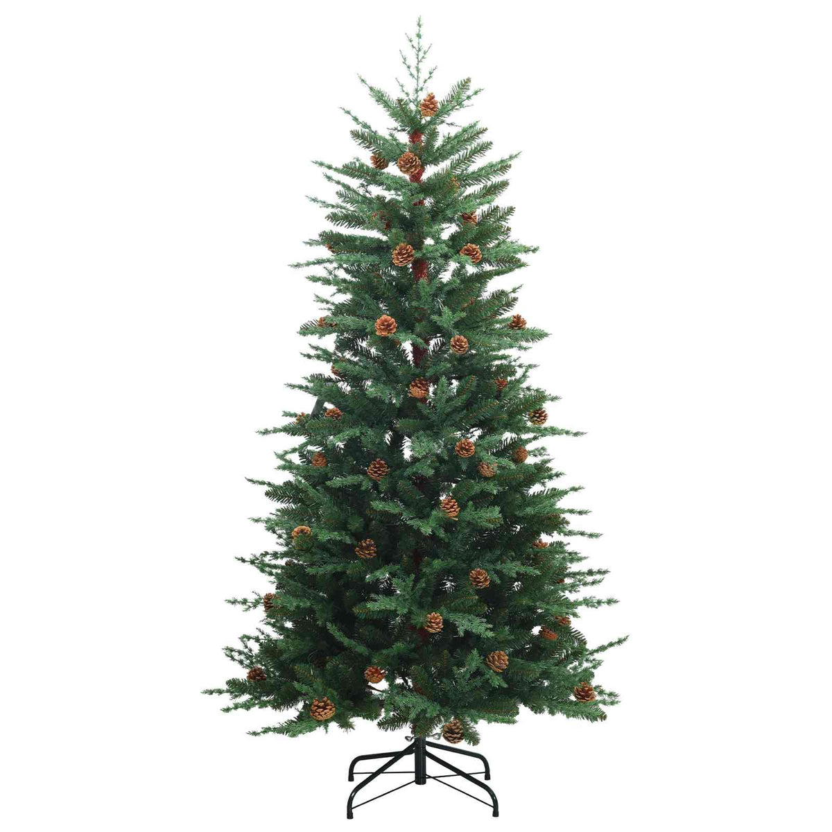 vidaXL Artificial Hinged Christmas Tree 240 cm steel Green 3
