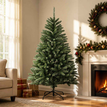 Artificial Christmas Tree Mid-green with Bauble 180 cm 300 LEDs Medium Green Ø 90 x 180 cm without LED