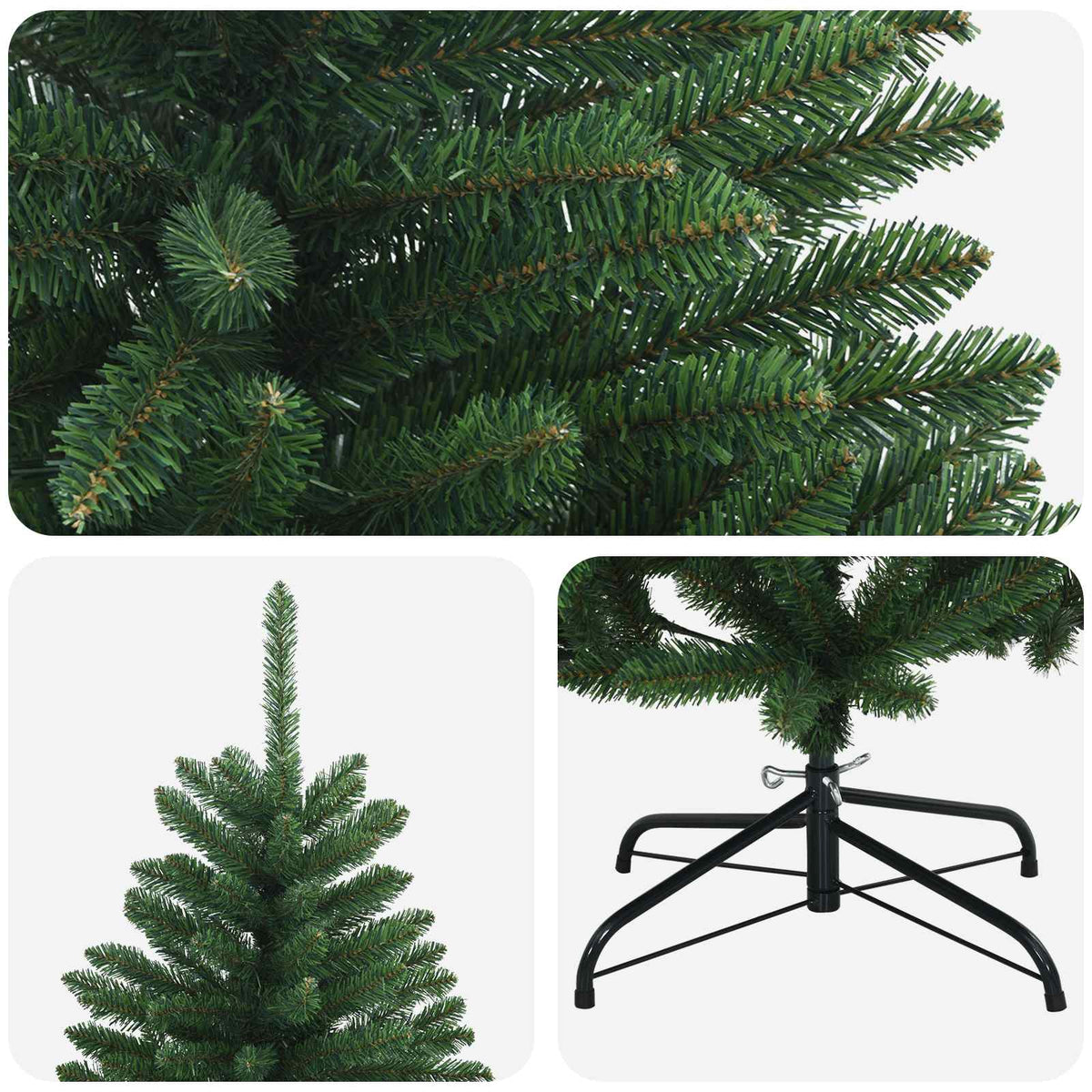 vidaXL Artificial Hinged Christmas Tree 300 cm PVC Medium Green 4
