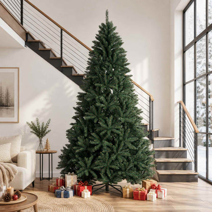 vidaXL Artificial Christmas Tree with Bauble 270 cm Dark Green Ø 128 x 270 cm
