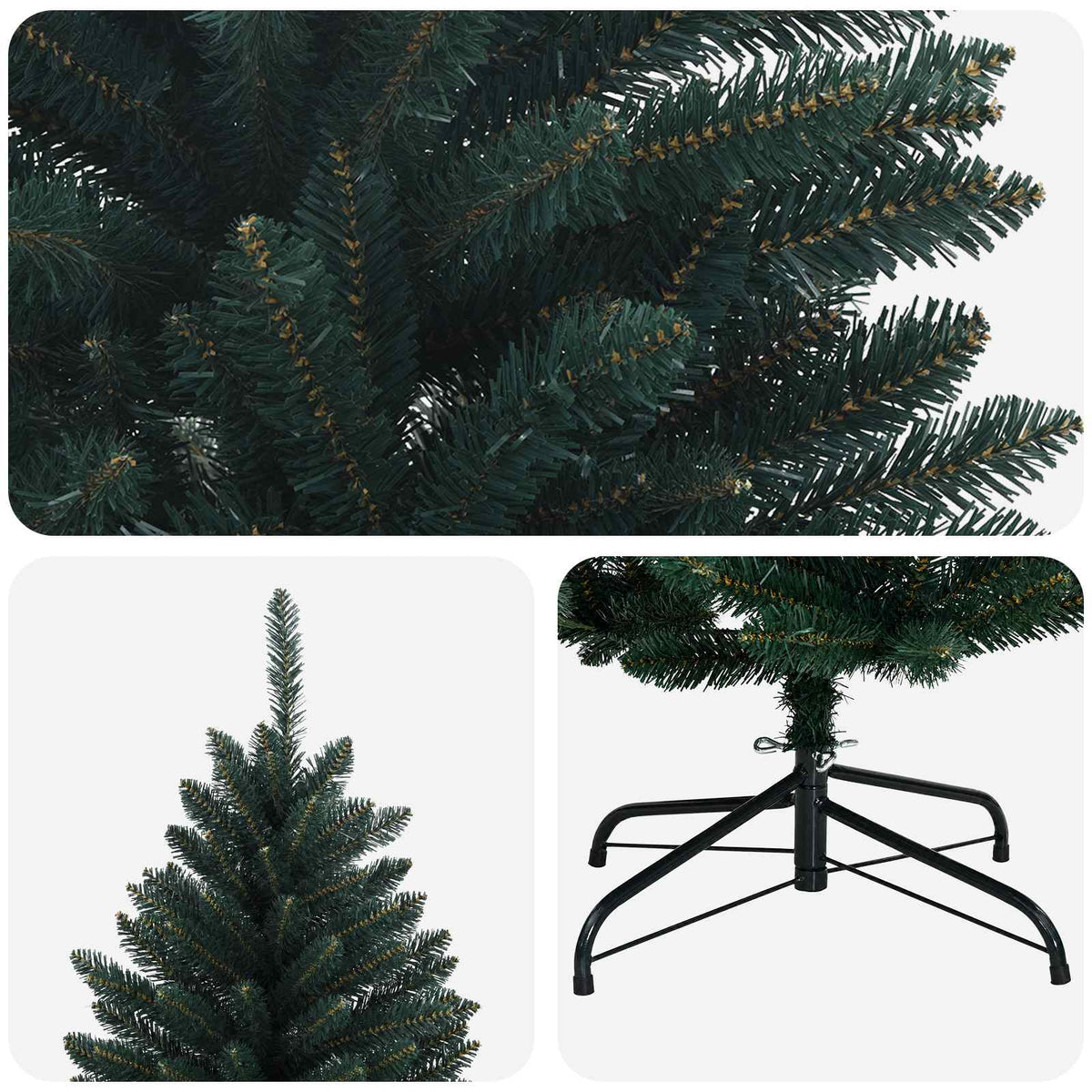 vidaXL Artificial Hinged Christmas Tree 300 cm PVC Dark Green 4