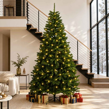 Artificial Christmas Tree with Bauble 120 cm Light green Ø 138 x 300 cm with 1000 LEDs