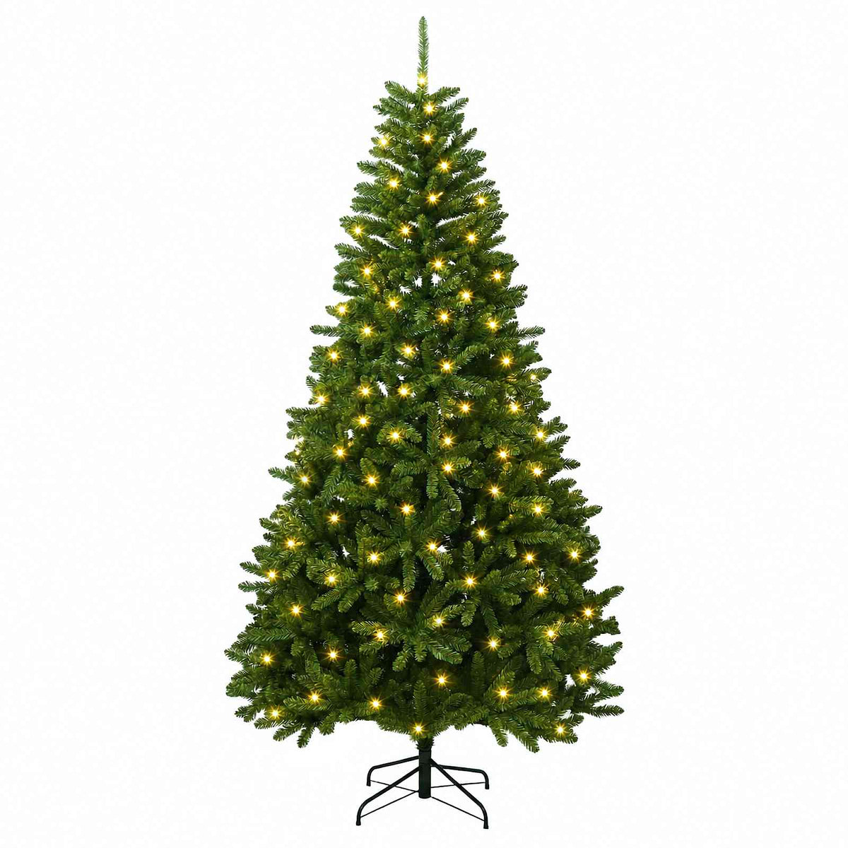 vidaXL Artificial Hinged Christmas Tree 300 cm 1000 LEDs Warm White 4