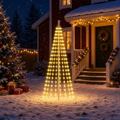 vidaXL Christmas Tree Light with Spikes 270 LEDs Warm White
