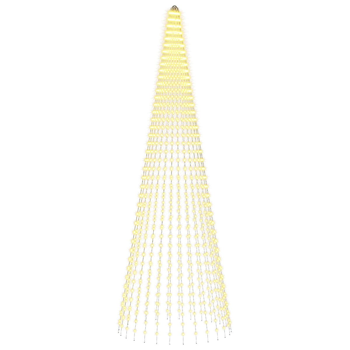 vidaXL Christmas Tree Light with Spikes 1148 LEDs Warm White and 2