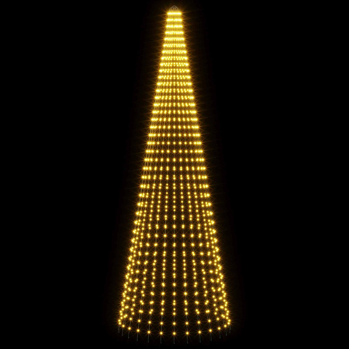 vidaXL Christmas Tree Light with Spikes 1148 LEDs Warm White and 3