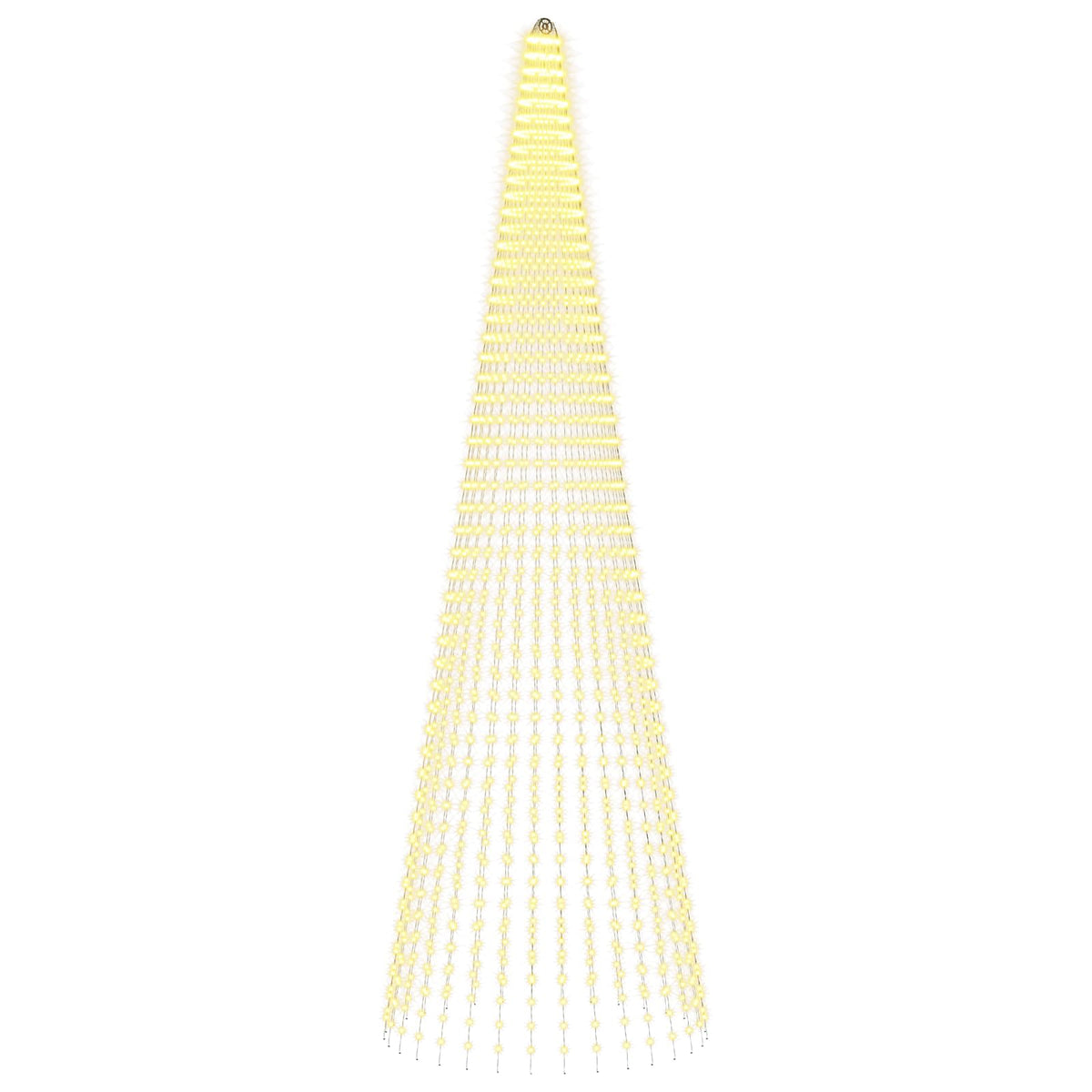 vidaXL Christmas Tree Light with Spikes 1632 LEDs Warm White and 2
