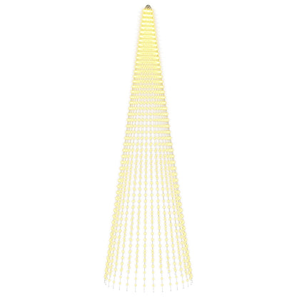 vidaXL Christmas Tree Light with Spikes 1632 LEDs Warm White and 2