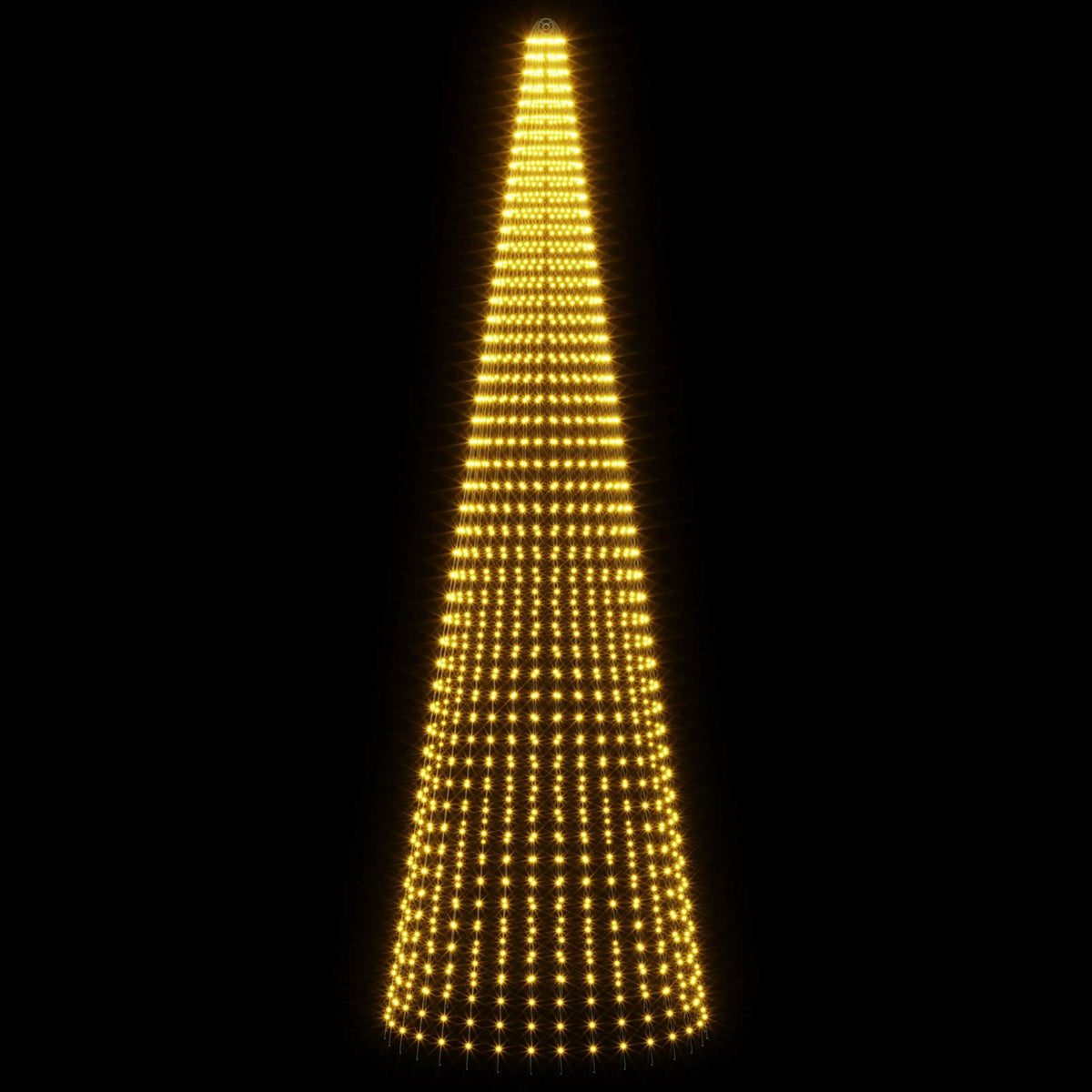 vidaXL Christmas Tree Light with Spikes 1632 LEDs Warm White and 3