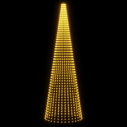 vidaXL Christmas Tree Light with Spikes 1632 LEDs Warm White and 3