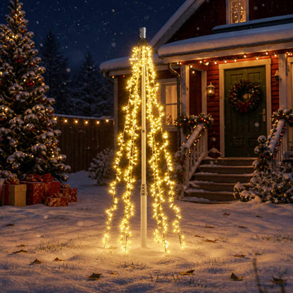 vidaXL Christmas Tree Light with Spikes 540 LEDs Warm White