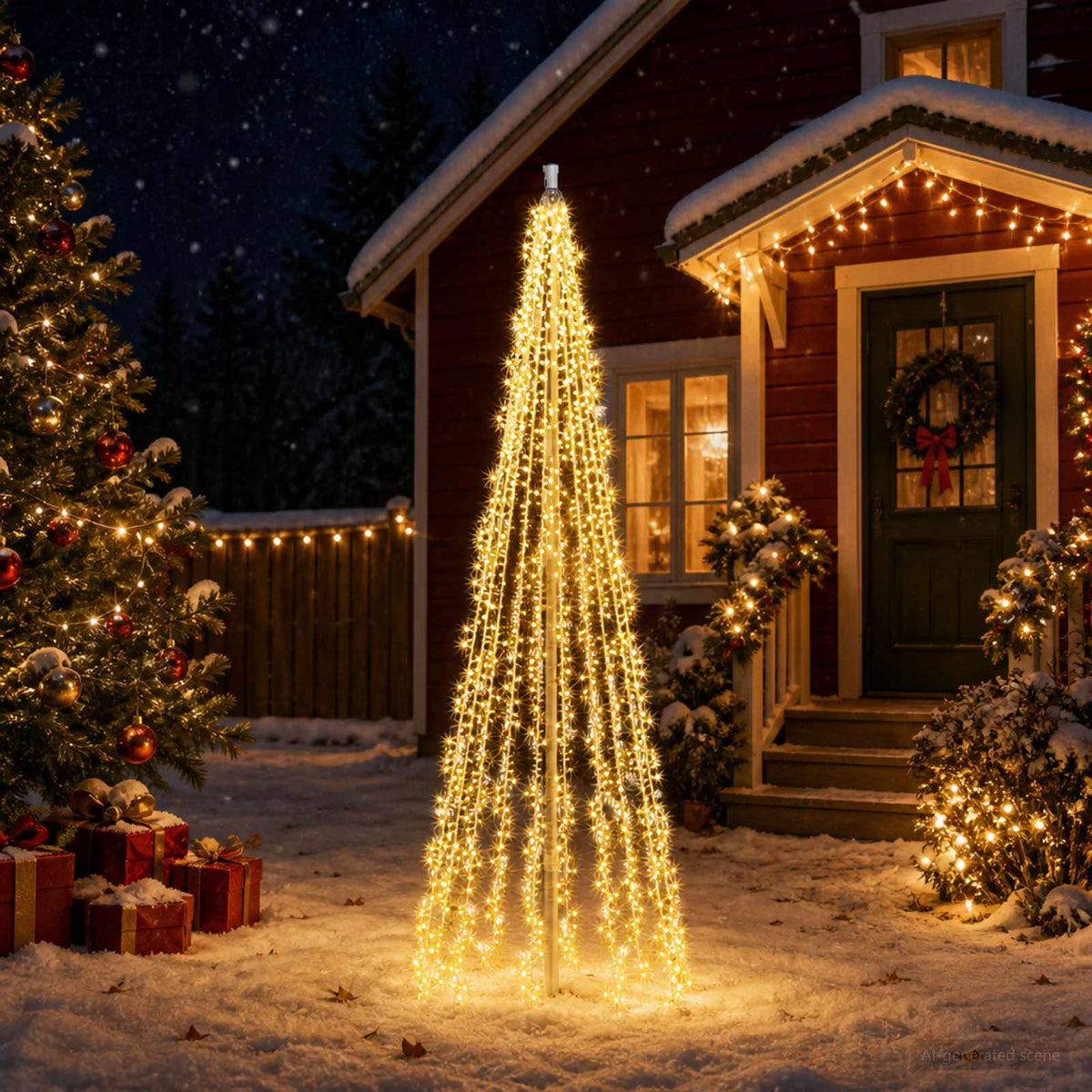 vidaXL Christmas tree lights with 10 LEDs 1550 LEDs Warm White 1