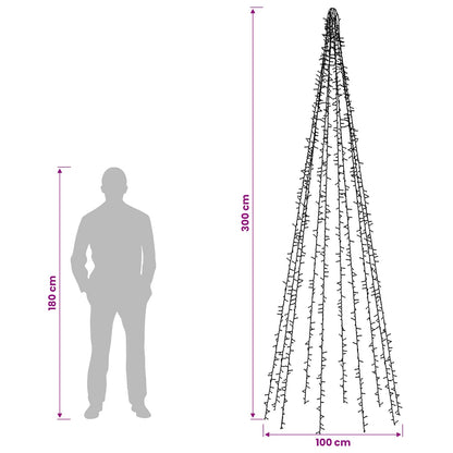 vidaXL Christmas tree lights with 10 LEDs 1550 LEDs Warm White 5