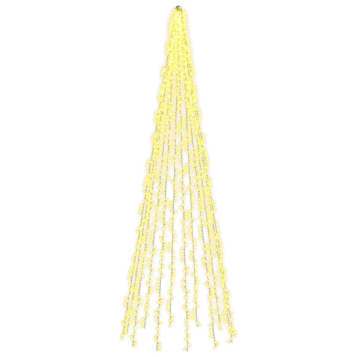 vidaXL Christmas Tree Lights with 12 LEDs 1608 LEDs Warm White 2