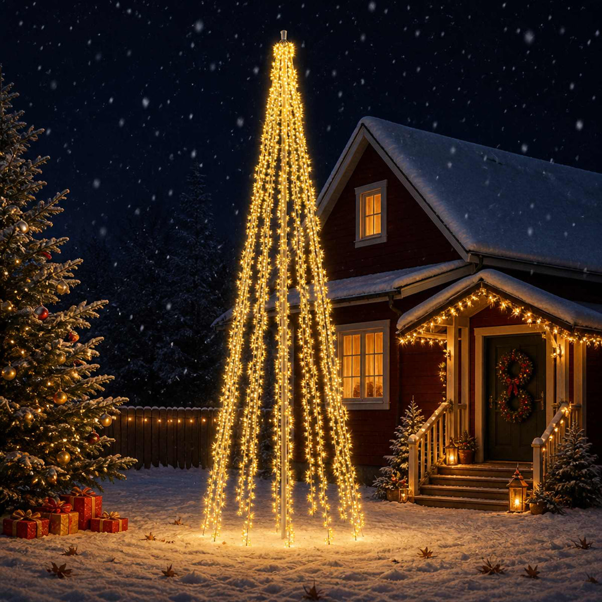 vidaXL Christmas Tree Lights with 12 LEDs 2004 LEDs Warm White 1