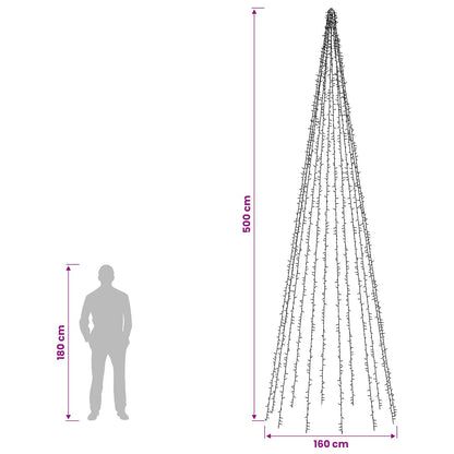 vidaXL Christmas Tree Lights with 12 LEDs 2004 LEDs Warm White 5