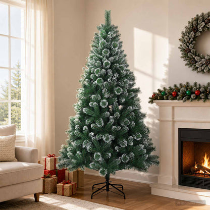 Artificial Christmas Tree PVC and Metal Green 180 cm