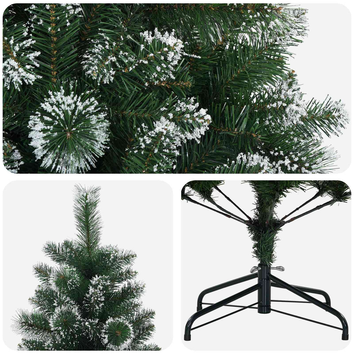 Artificial Christmas Tree PVC and Metal Green 240 cm