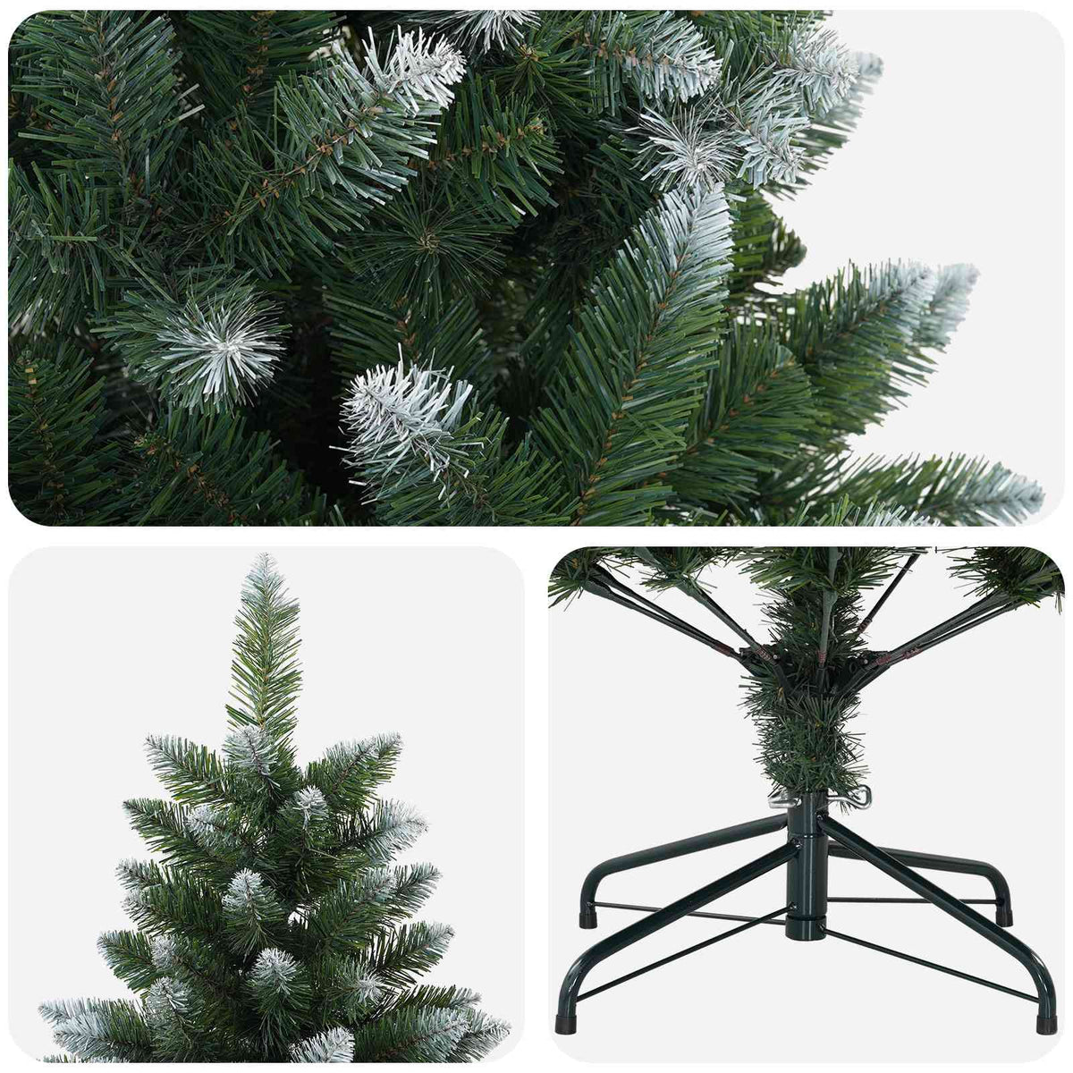 Artificial Christmas Tree PVC and Metal Green 180 cm