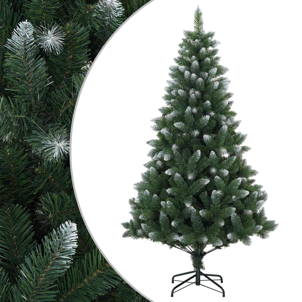 Artificial Christmas Tree PVC and Metal Green 180 cm
