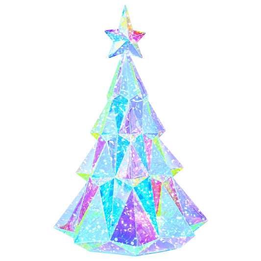 vidaXL Prismatic Iridescent LED Christmas Tree Multicolour 2