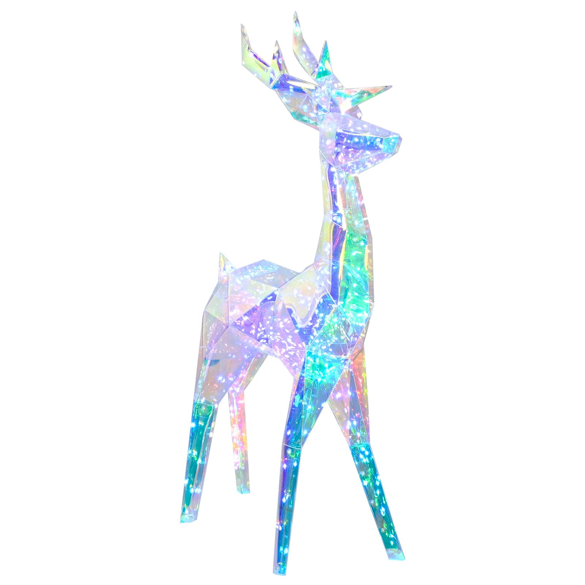 vidaXL Prismatic Iridescent LED Reindeer Multicolour 48 x 19 x 86 cm 2