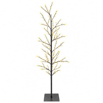 Micro Birch Christmas Tree White Steel 360 LEDs Black (warm white) 150 cm