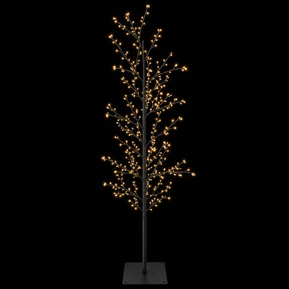 Micro Birch Christmas Tree White Steel 360 LEDs Black (warm white) 150 cm