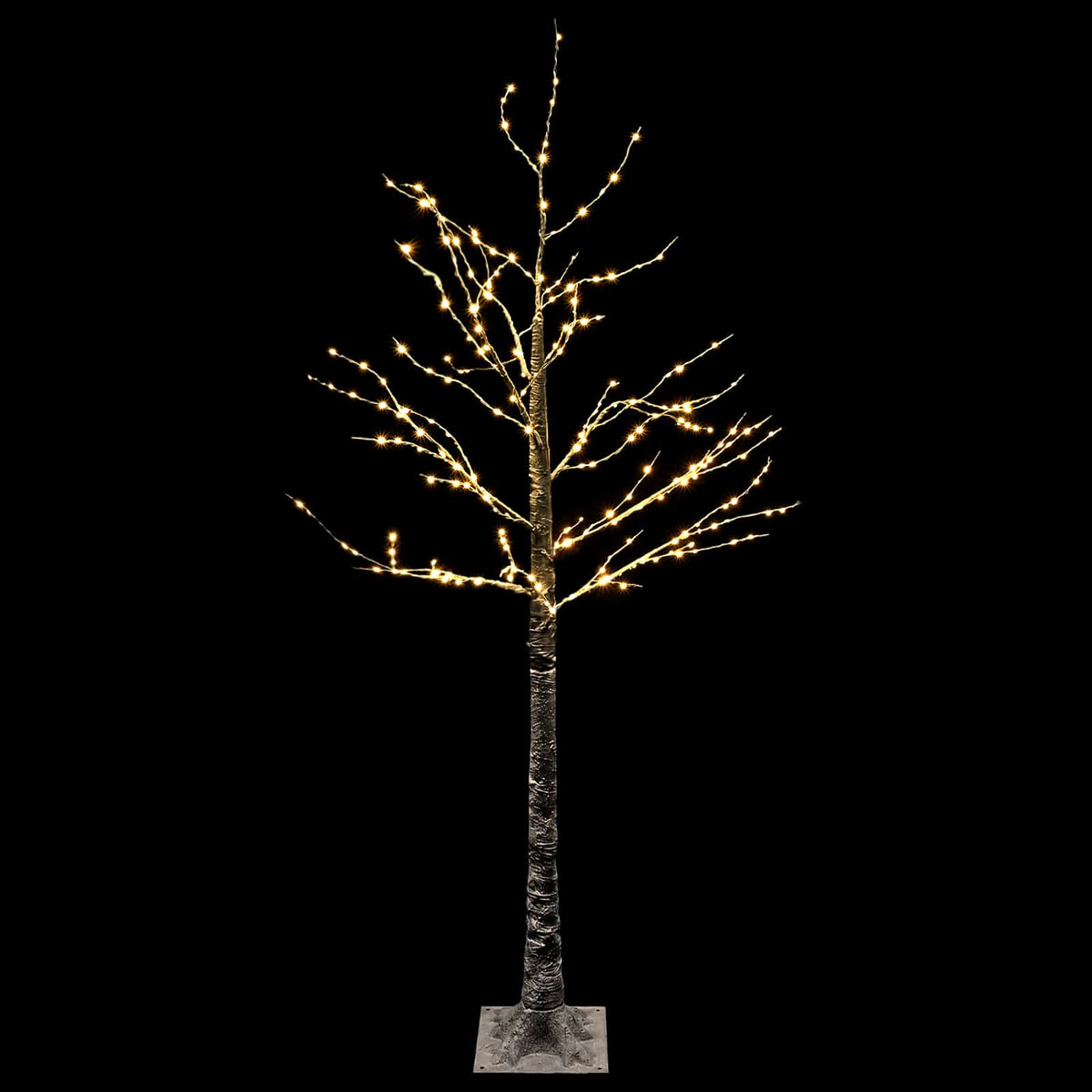 Snow-Covered LED Christmas Tree Brown 22 x 22 x Plastic 150 cm Warm white
