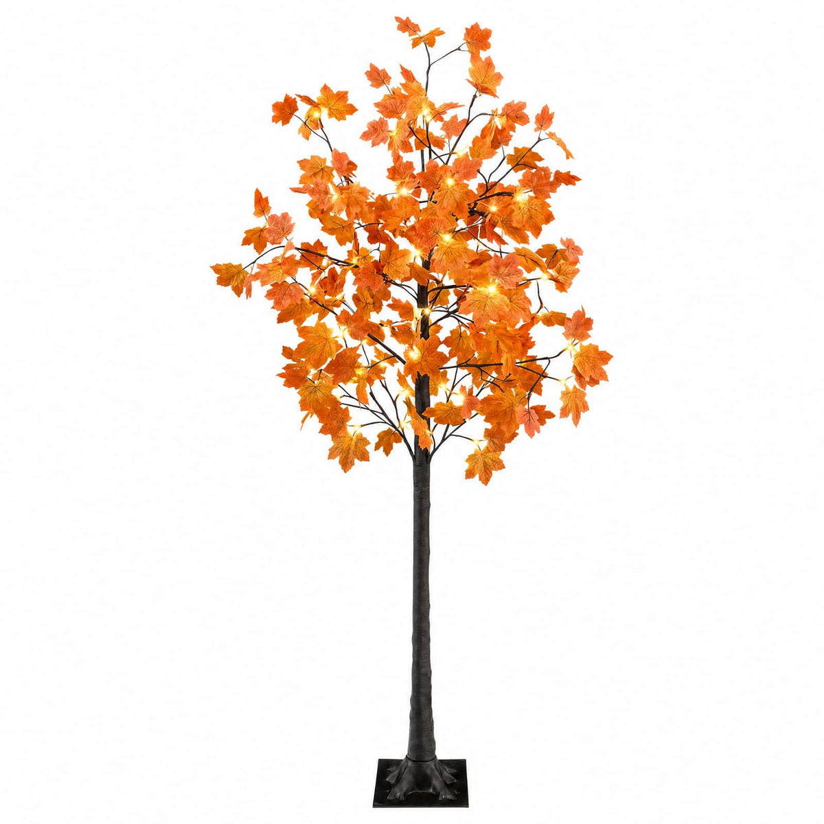 LED Maple Christmas Tree Brown Plastic 48 LEDs 180 cm