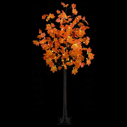LED Maple Christmas Tree Brown Plastic 48 LEDs 180 cm