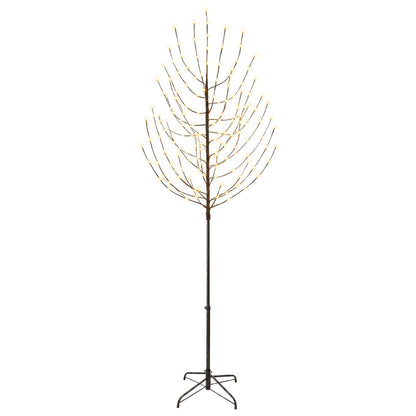 LED Christmas Tree Black Steel 100 LEDs Warm white