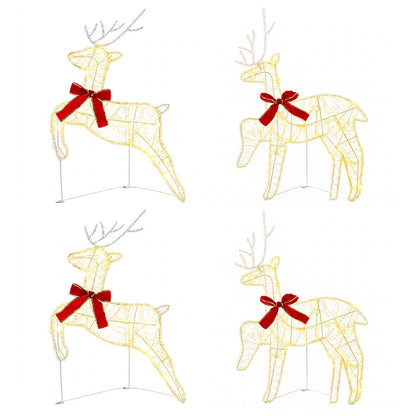 Christmas Reindeer 80 LEDs 43 x 19 x 65 cm Acrylic 4 Warm white