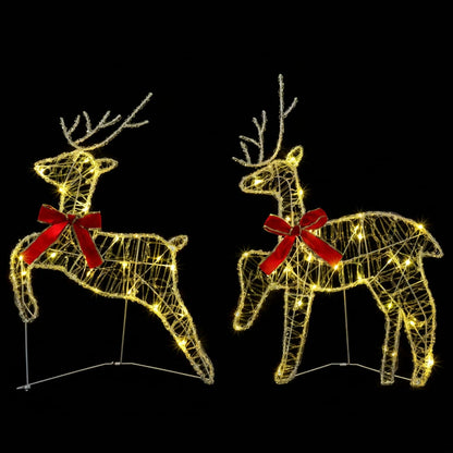 Christmas Reindeer 80 LEDs 43 x 19 x 65 cm Acrylic 4 Warm white