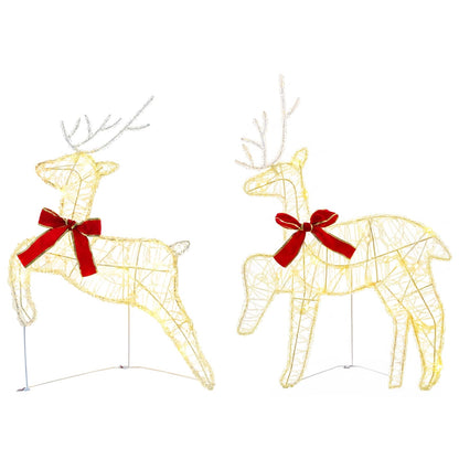 Christmas Reindeer 80 LEDs 43 x 19 x 65 cm Acrylic 4 Warm white