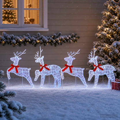 Christmas Reindeer 80 LEDs 43 x 19 x 65 cm Acrylic 4 Blue