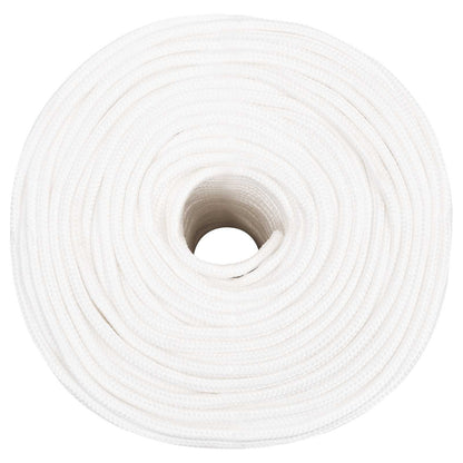 Multipurpose Utility Rope PP 240 kg Max Load Length 250 m White 6 mm
