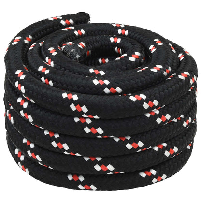Multipurpose Utility Rope PP Length 25 m Black and Red 50 mm