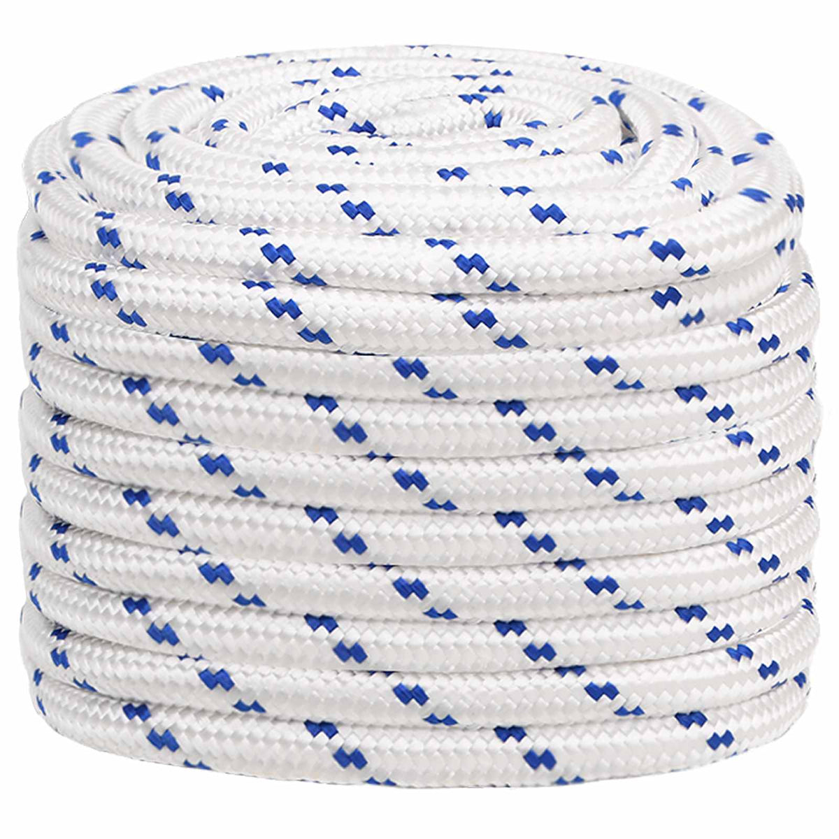 vidaXL Multipurpose Utility Rope 20 mm 50 m White and Blue PP 2